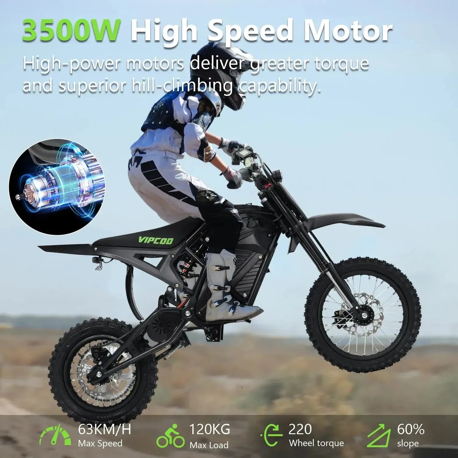 VIPCOO H3 Dirt Electric Bike